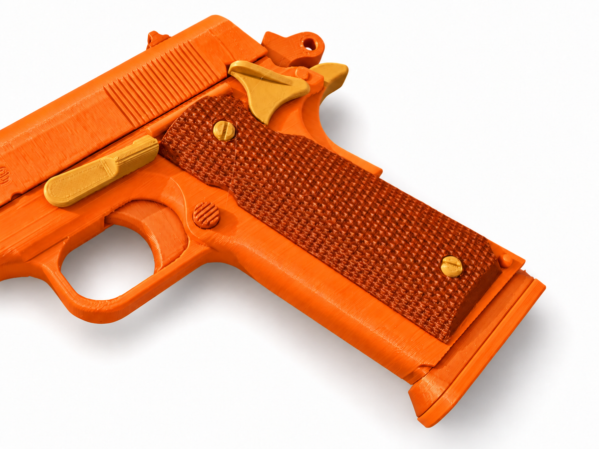 Romeo Juliet Para-Ordnance P13 Silver Gold 3D Printed Cosplay Prop Kit