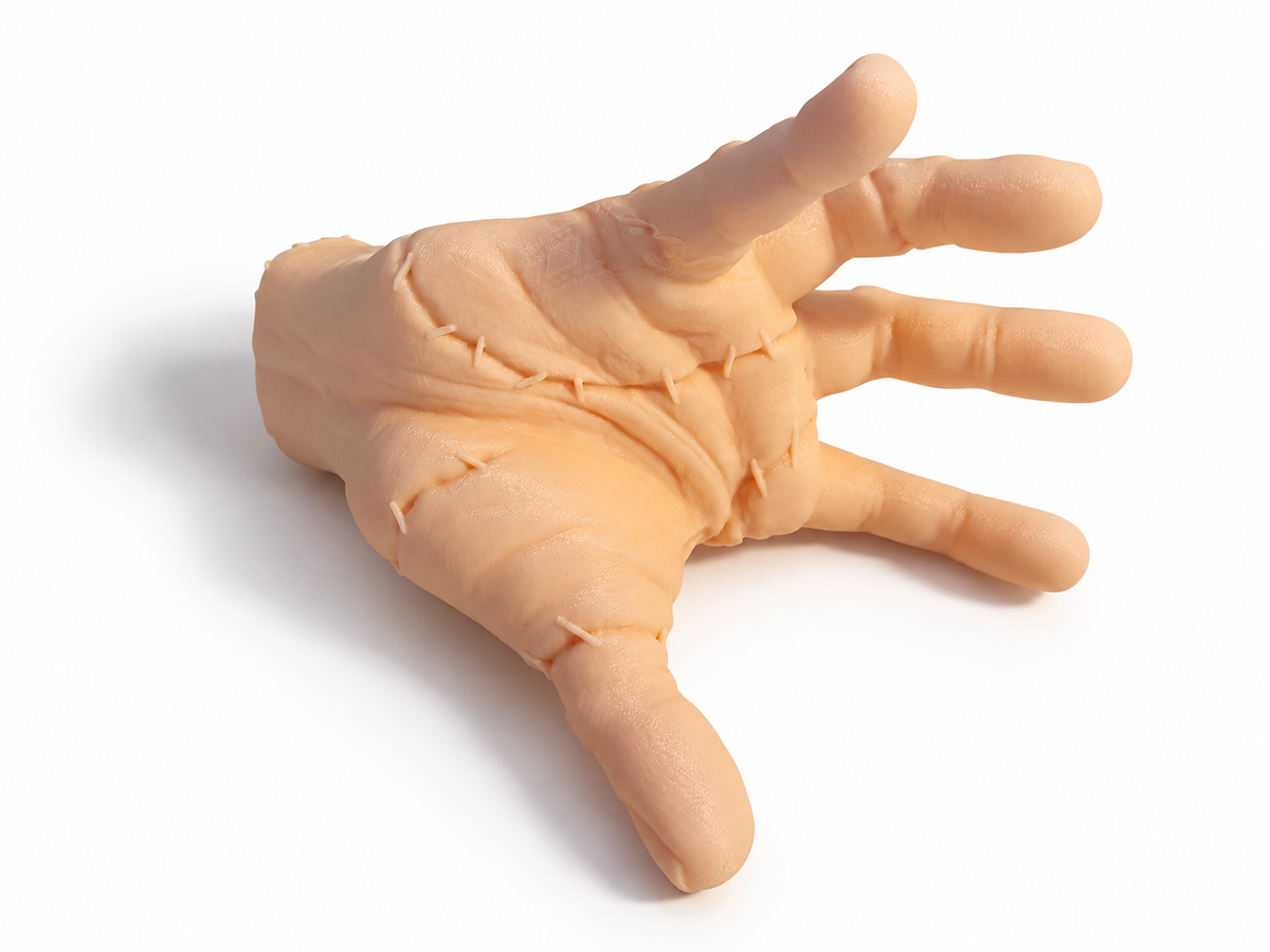 Wednesday Thing Addams Beige Hand 3D Printed Cosplay Display Prop