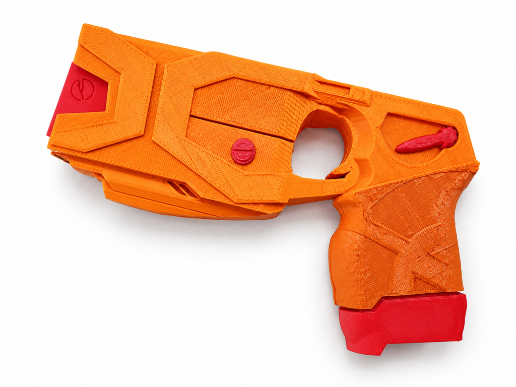 Cyberpunk Arasaka X2 Taser Silver Red 3D Printed Cosplay Prop Model Kit