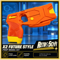 X2 Future Style Taser Silver Yellow 3D Printed Non-Functional Cosplay Prop Kit