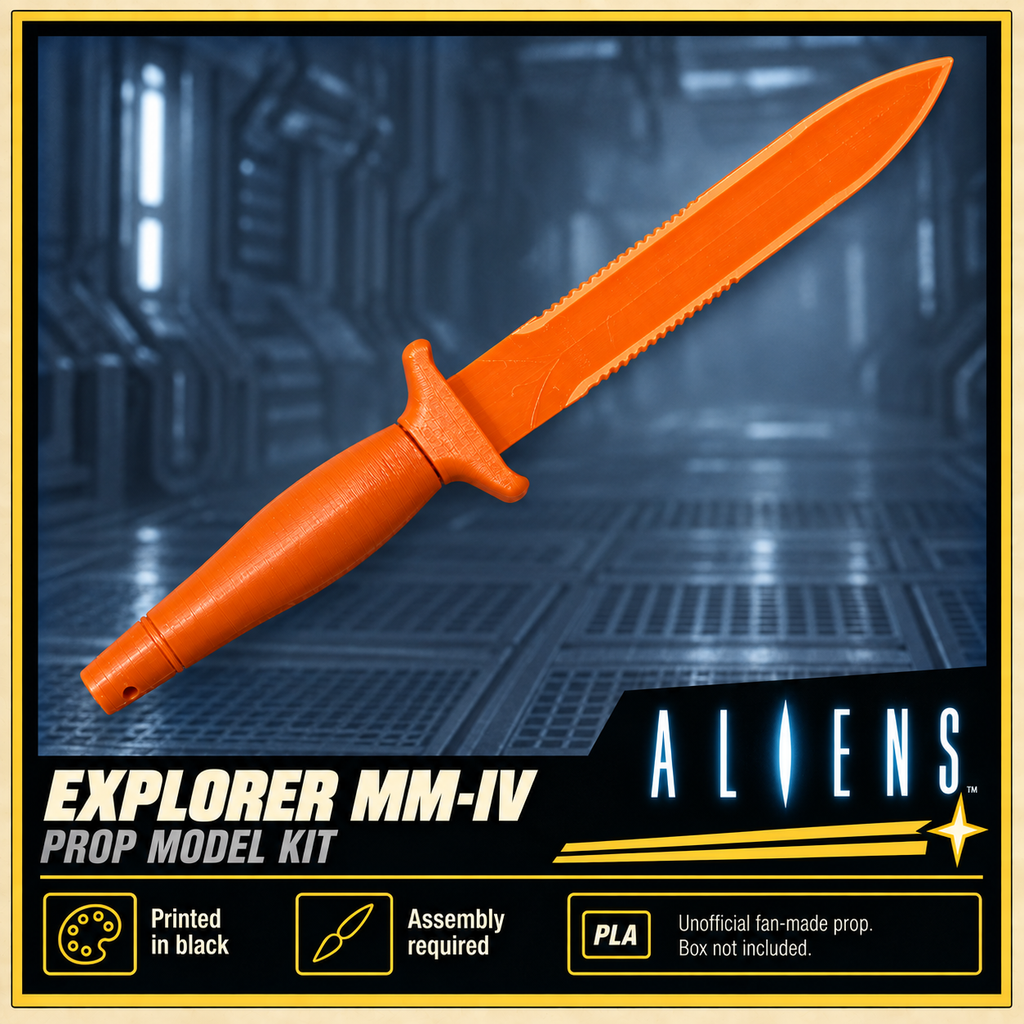 Aliens Explorer MM-IV Knife PLA 3D Printed Cosplay Display Prop Model Kit