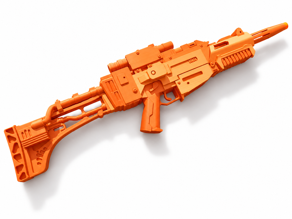 Star Wars Finn EL-16HFE Blaster Rifle With Stock 3D Printed Toy Cosplay Kit