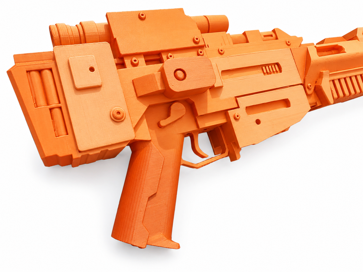 Star Wars Finn EL-16HFE Blaster Rifle With Stock 3D Printed Toy Cosplay Kit