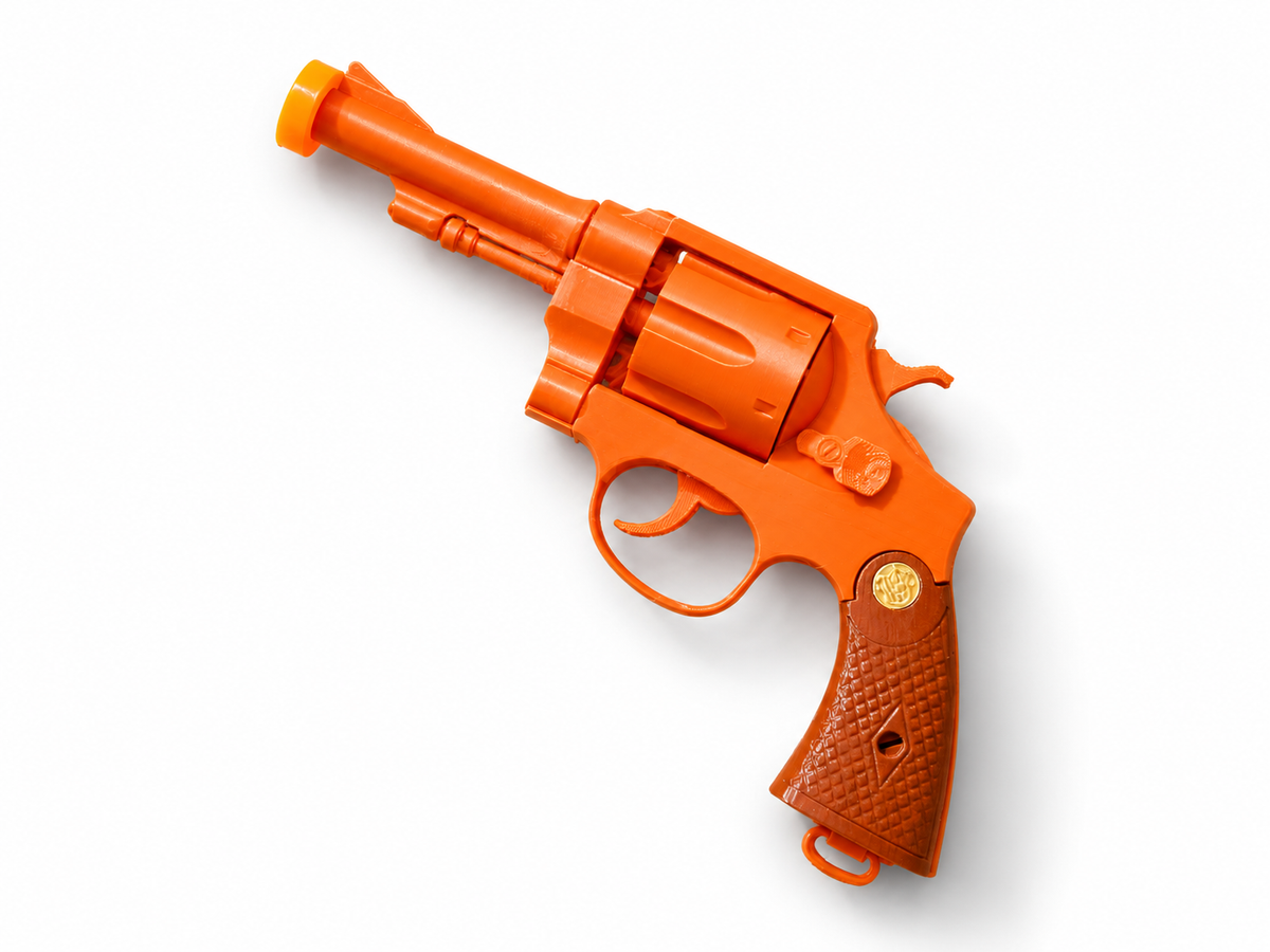 Indiana Jones S&W M1917 Brown Medallion Grip 3D Printed Cosplay Prop Kit