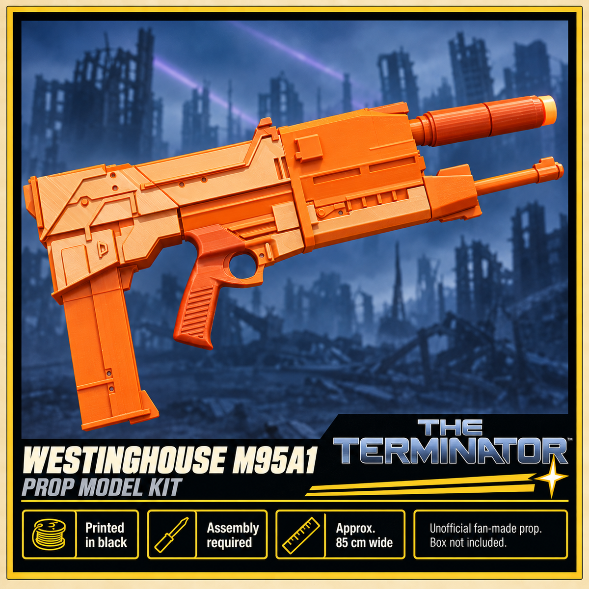 Terminator Westinghouse M95A1 85cm 3D Printed Toy Cosplay Rifle Prop Kit