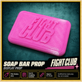 Fight Club Pink Soap Bar Display Prop With Paper Street Card and Wrapping