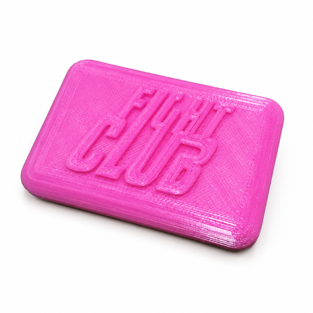 Fight Club Pink Soap Bar Display Prop With Paper Street Card and Wrapping