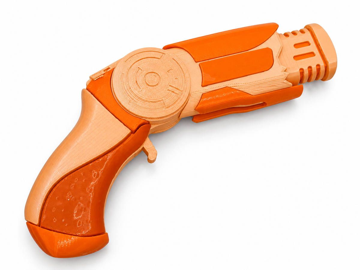 Minority Report Sonic Blaster Silver Brown 3D Printed Cosplay Prop Kit