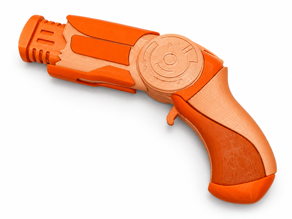 Minority Report Sonic Blaster Silver Brown 3D Printed Cosplay Prop Kit