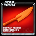 Star Wars Obi-Wan Kenobi Butcher Knife Black 3D Printed Cosplay Prop Kit
