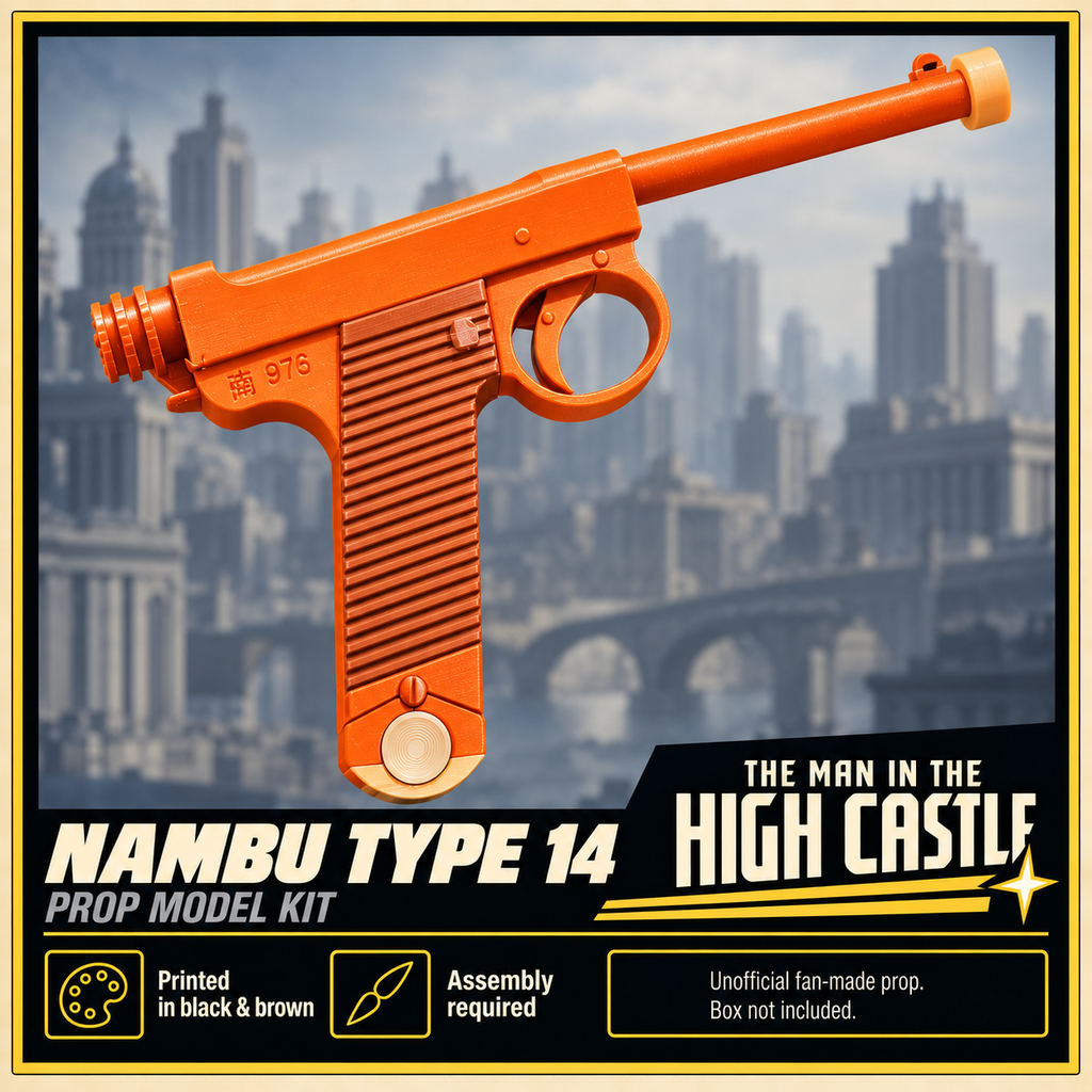 Man in the High Castle Nambu Type 14 3D Printed Cosplay Pistol Prop Kit