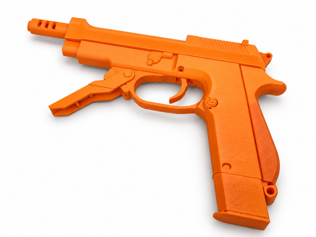 Elysium Beretta 93R 3D Printed Non-Functional Cosplay Pistol Prop Model Kit