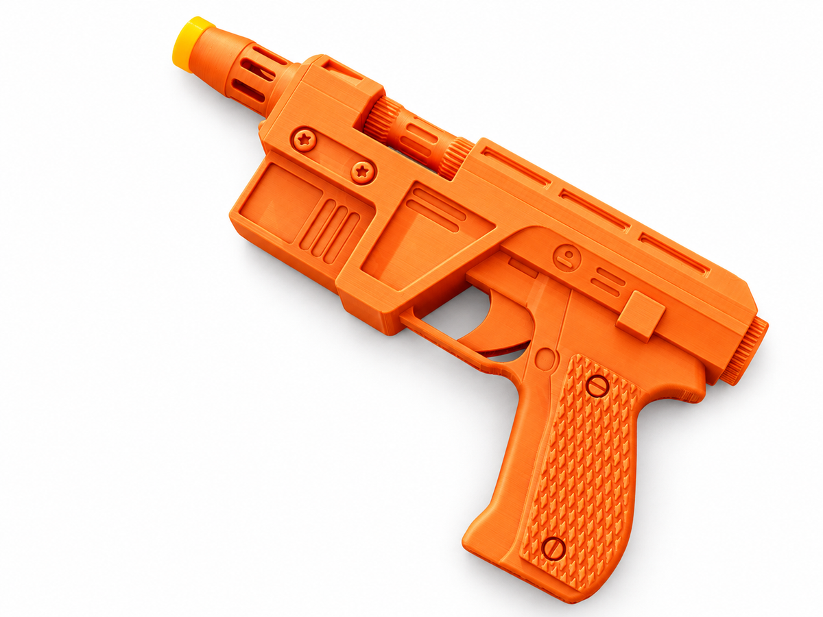 Star Wars Finn GLIE-44 Silver 3D Printed Toy Cosplay Blaster Prop Kit