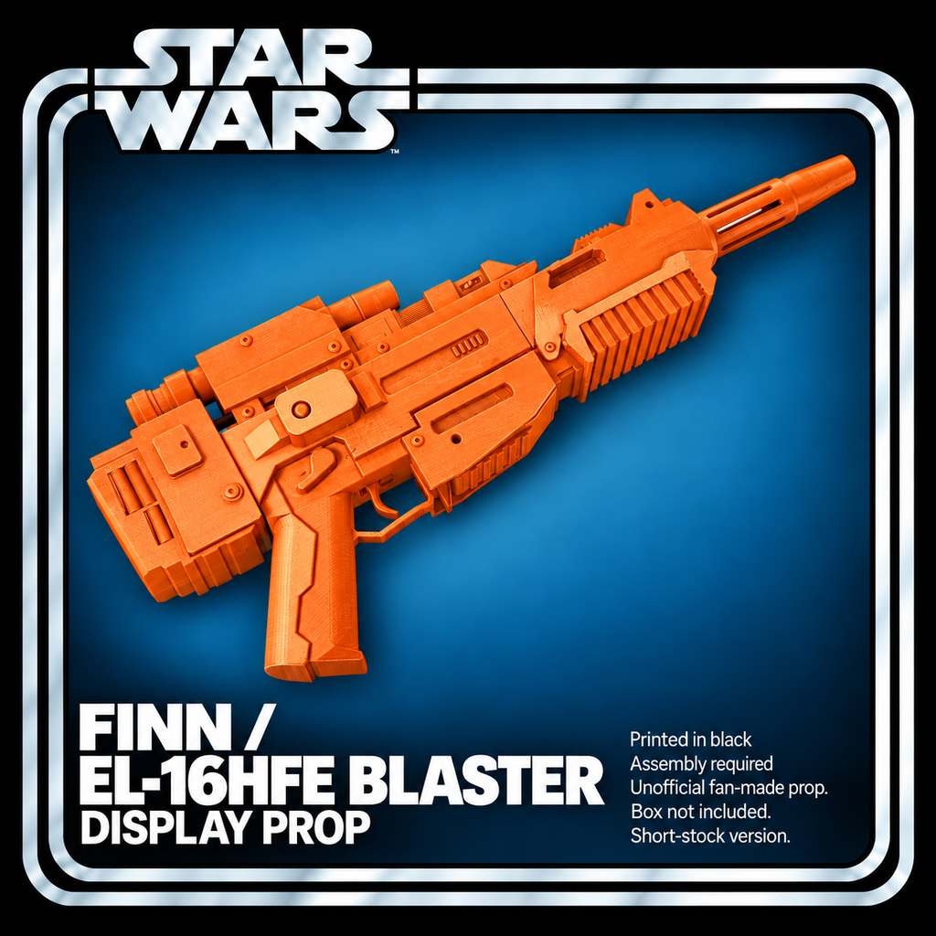 Star Wars Finn EL-16HFE Short Stock 3D Printed Toy Cosplay Rifle Prop Kit