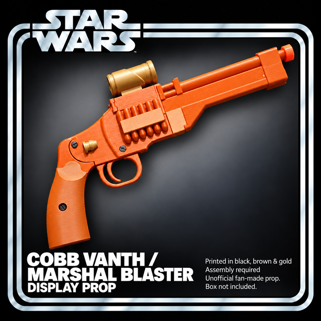 Star Wars Cobb Vanth Marshal Blaster 3D Printed Toy Cosplay Prop Model Kit