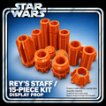 Star Wars Rey Staff 15 Piece 3D Printed Cosplay Kit Force Awakens No Dowel