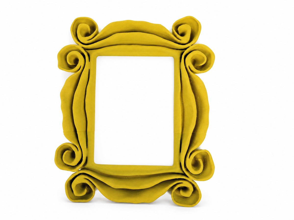 Friends Monica Yellow Peephole Frame One Piece Willow Wood 3D Printed Prop