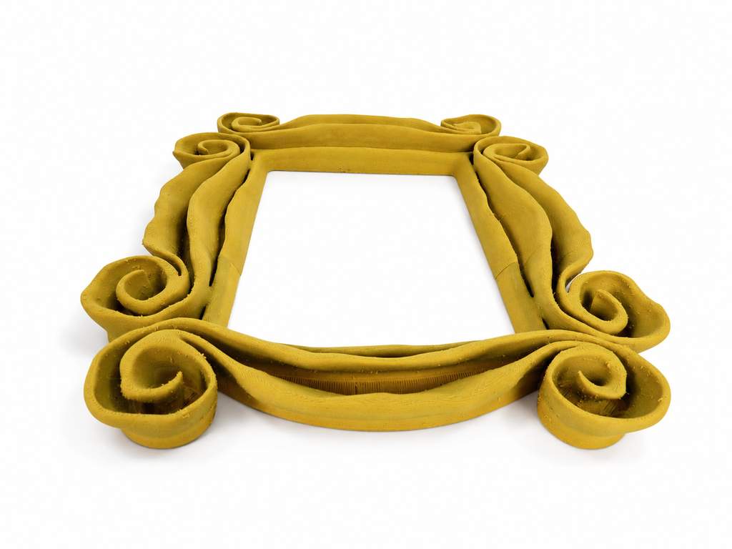 Friends Monica Yellow Peephole Frame One Piece Willow Wood 3D Printed Prop