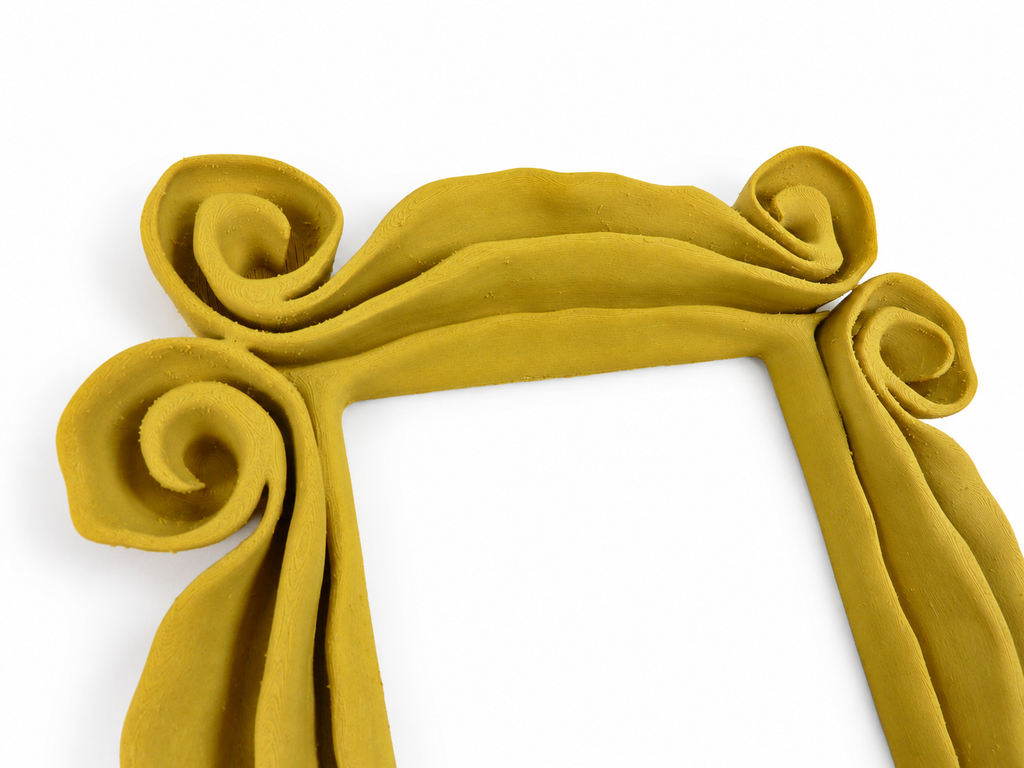 Friends Monica Yellow Peephole Frame One Piece Willow Wood 3D Printed Prop