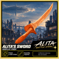 Alita Battle Angel Sword Silver Black 3D Printed Cosplay Prop Model Kit