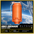 Elysium HMX Grenade Silver 3D Printed Non-Functional Cosplay Prop Kit