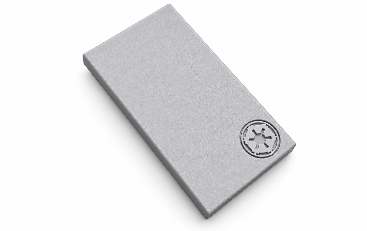 Star Wars Mandalorian Beskar Ingot Standard Silver 3D Printed Display Prop