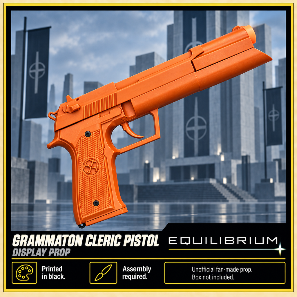 Equilibrium Grammaton Cleric Preston 3D Printed Cosplay Pistol Prop Kit