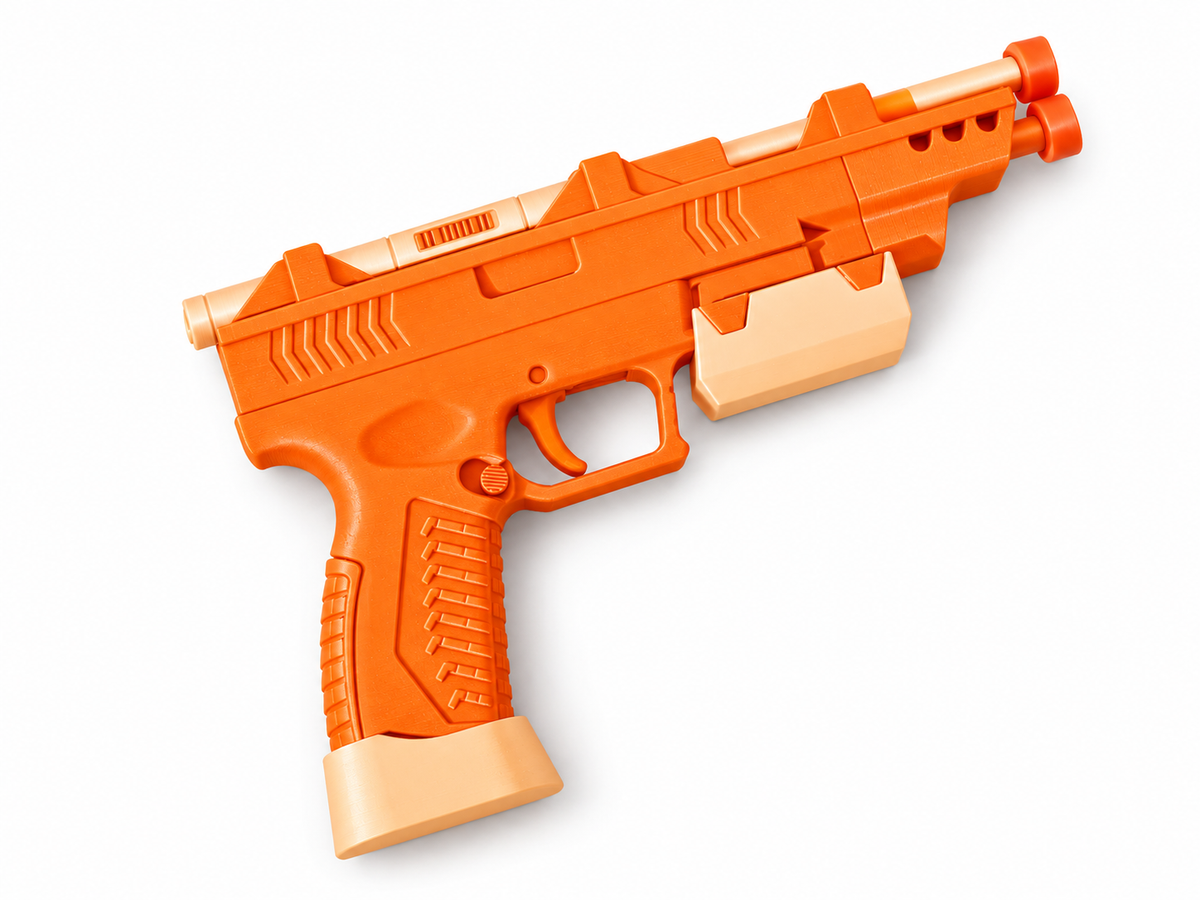 The Expanse Martian Pistol Silver Black 3D Printed Cosplay Prop Model Kit