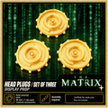 The Matrix Neo Head Plugs Set of 3 Gold 40mm 3D Printed Cosplay Props