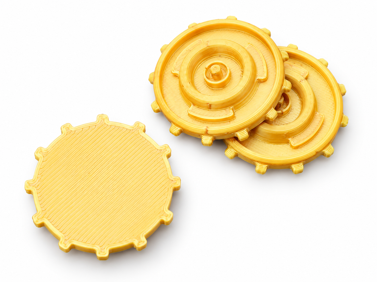 The Matrix Neo Head Plugs Set of 3 Gold 40mm 3D Printed Cosplay Props