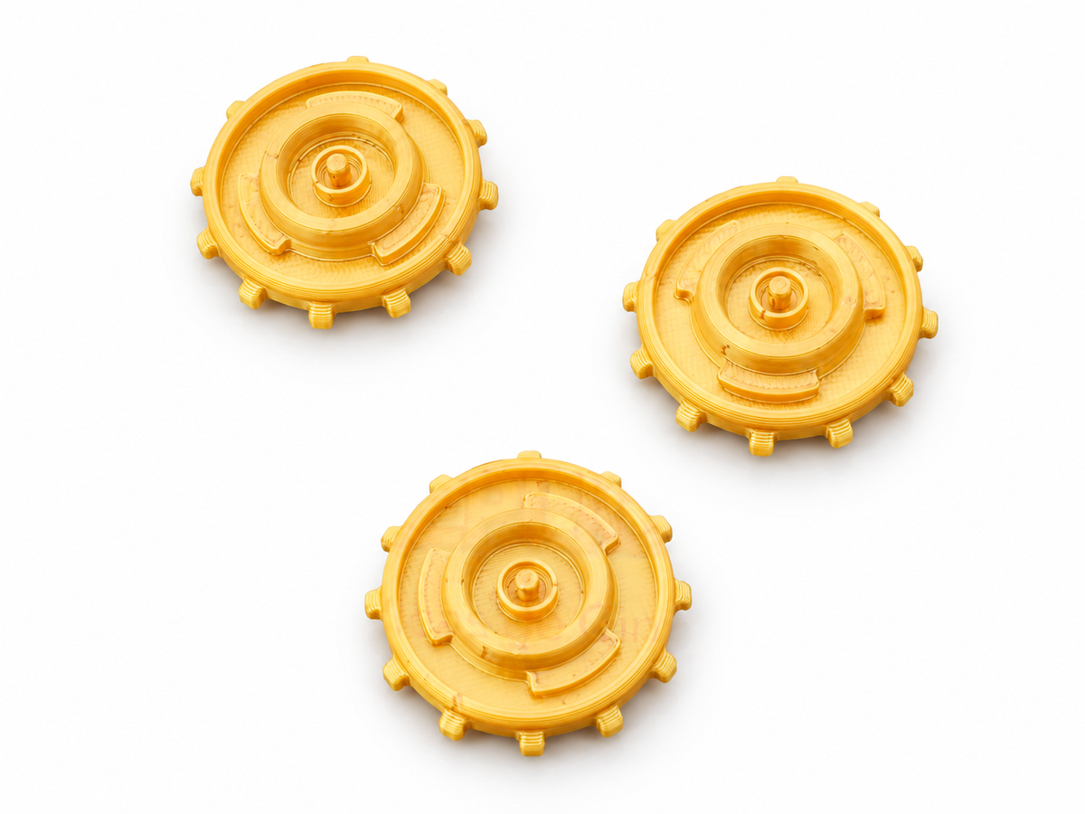 The Matrix Neo Head Plugs Set of 3 Gold 40mm 3D Printed Cosplay Props