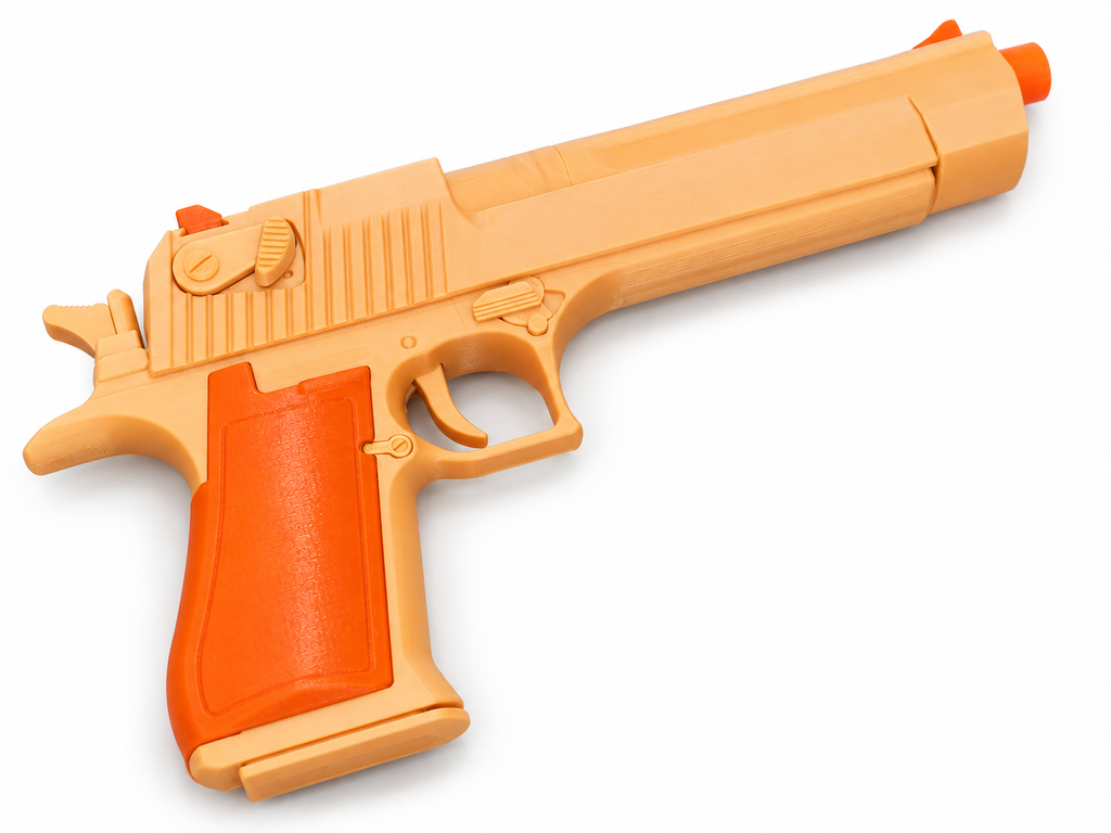 Charlies Angels Desert Eagle Gold Black 3D Printed Cosplay Pistol Kit