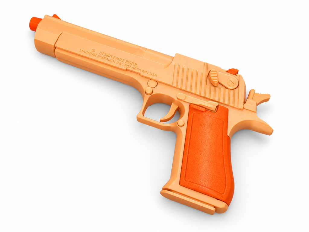 Charlies Angels Desert Eagle Gold Black 3D Printed Cosplay Pistol Kit