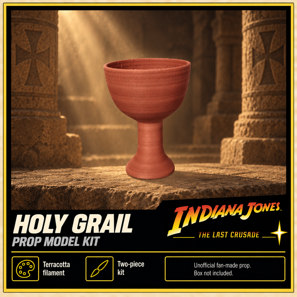 Indiana Jones Last Crusade Holy Grail Terracotta 3D Printed Cup Prop Kit