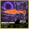 Apex Legends Wraith Kunai Single Black 3D Printed Cosplay Prop Kit