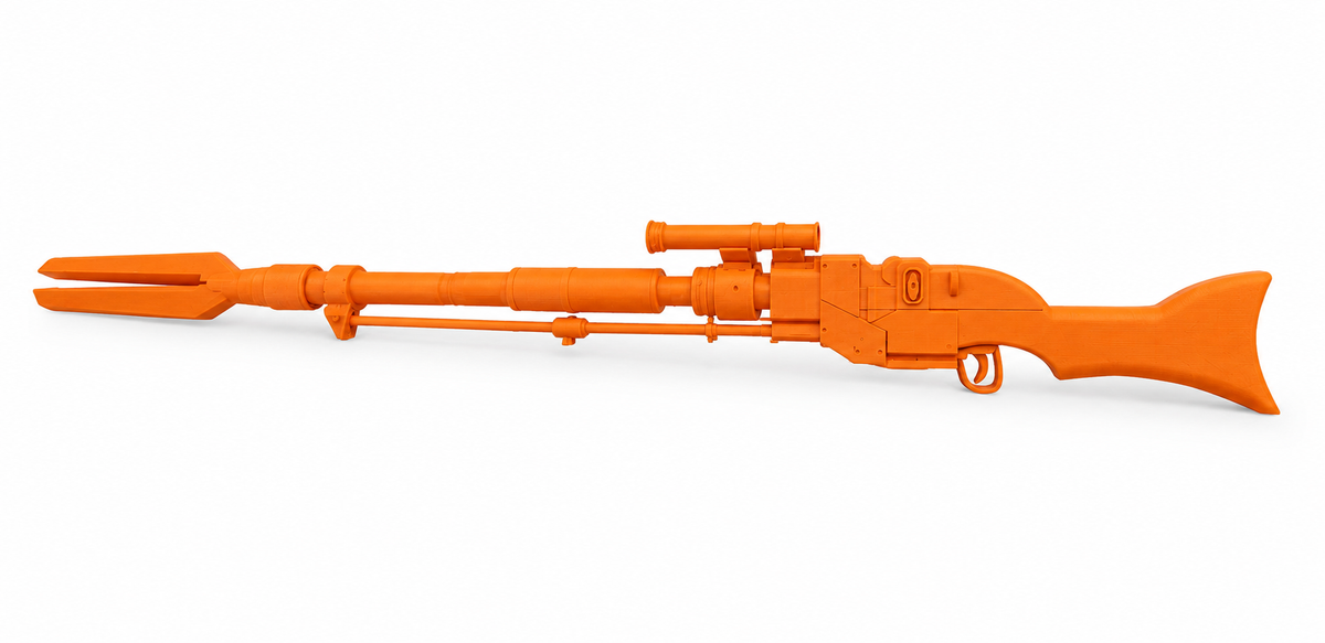 Star Wars Mandalorian Amban Rifle Standard Stock 3D Printed Cosplay Kit