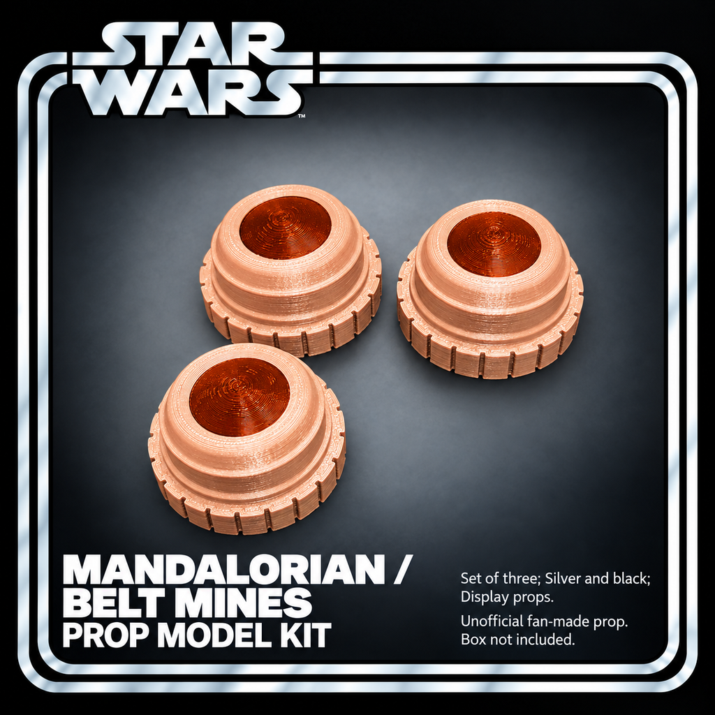 Star Wars Mandalorian Belt Mines Set of 3 3D Printed Cosplay Prop Kit