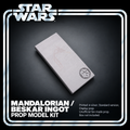 Star Wars Mandalorian Beskar Ingot Standard Silver 3D Printed Prop