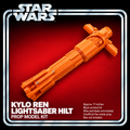 Star Wars Kylo Ren Lightsaber Hilt 11in Black 3D Printed Cosplay Prop Kit