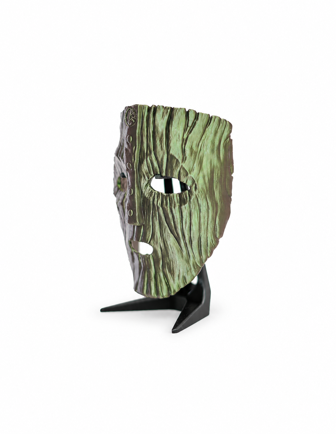 The Mask Loki Mask Iridescent Green 3D Printed Cosplay Prop With Stand