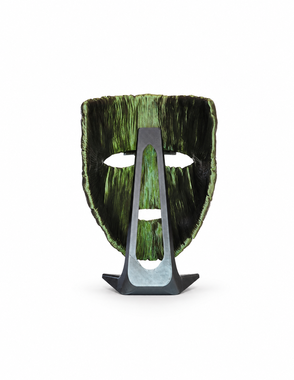 The Mask Loki Mask Iridescent Green 3D Printed Cosplay Prop With Stand