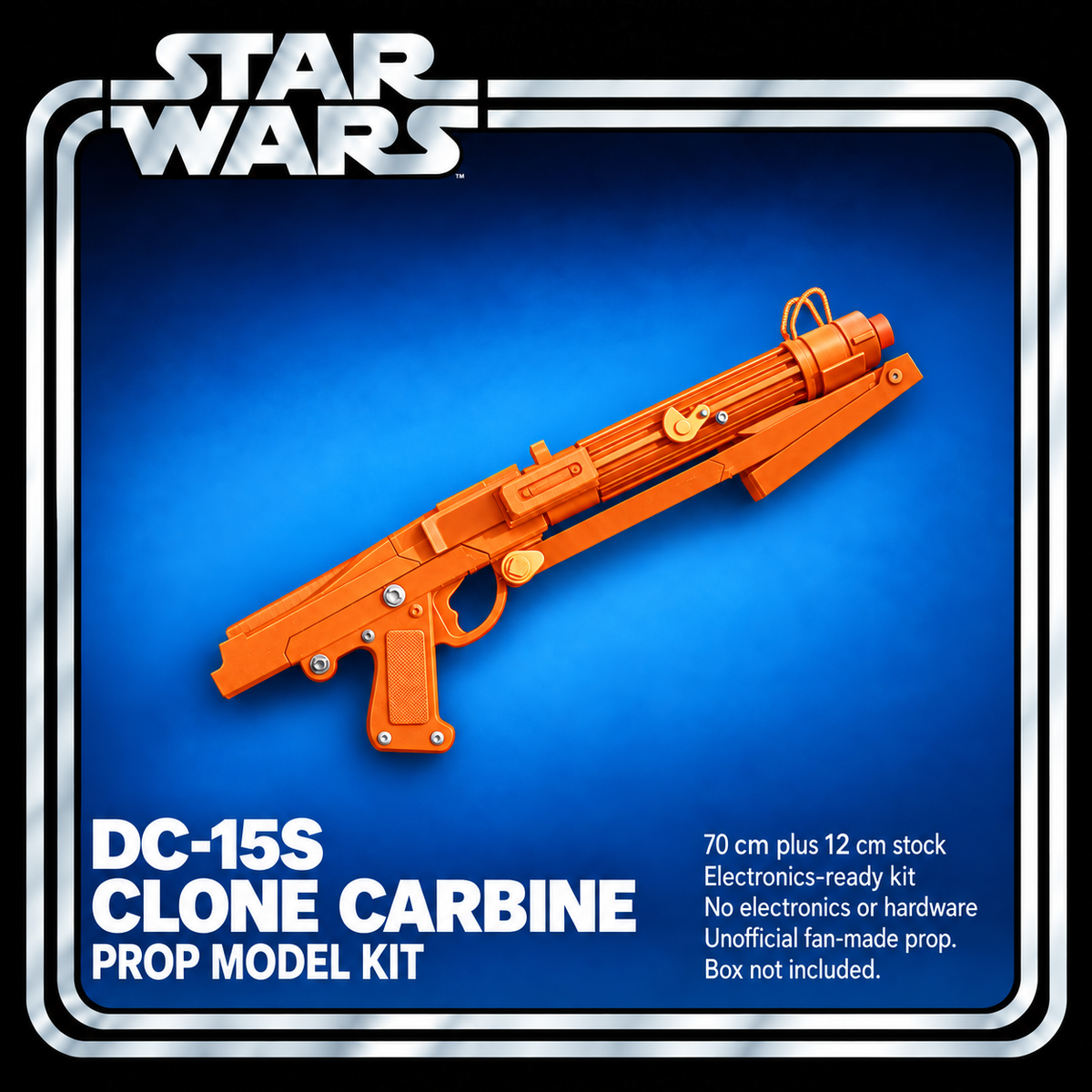 Star Wars DC-15S Clone Carbine 3D Printed Prop Kit Electronics Ready