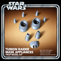 Star Wars Tusken Raider Mask Appliances 9 Piece Silver 3D Printed Kit