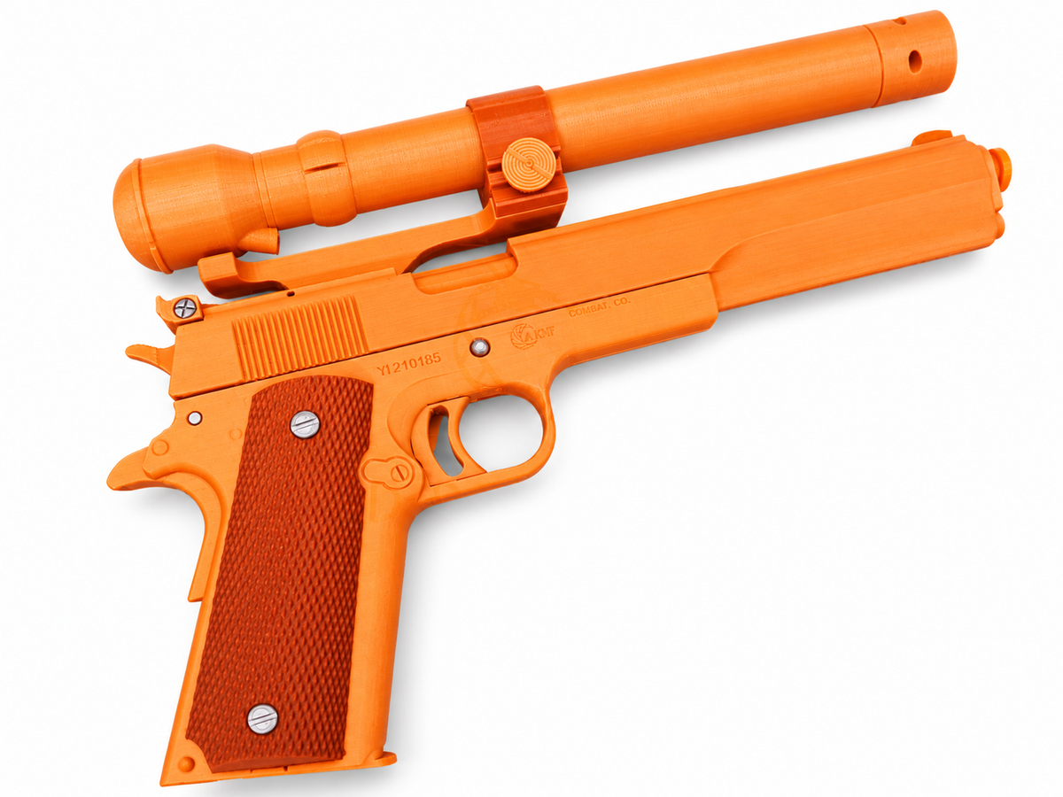 Terminator AMT Hardballer 45 Longslide 3D Printed Cosplay Pistol Prop Kit