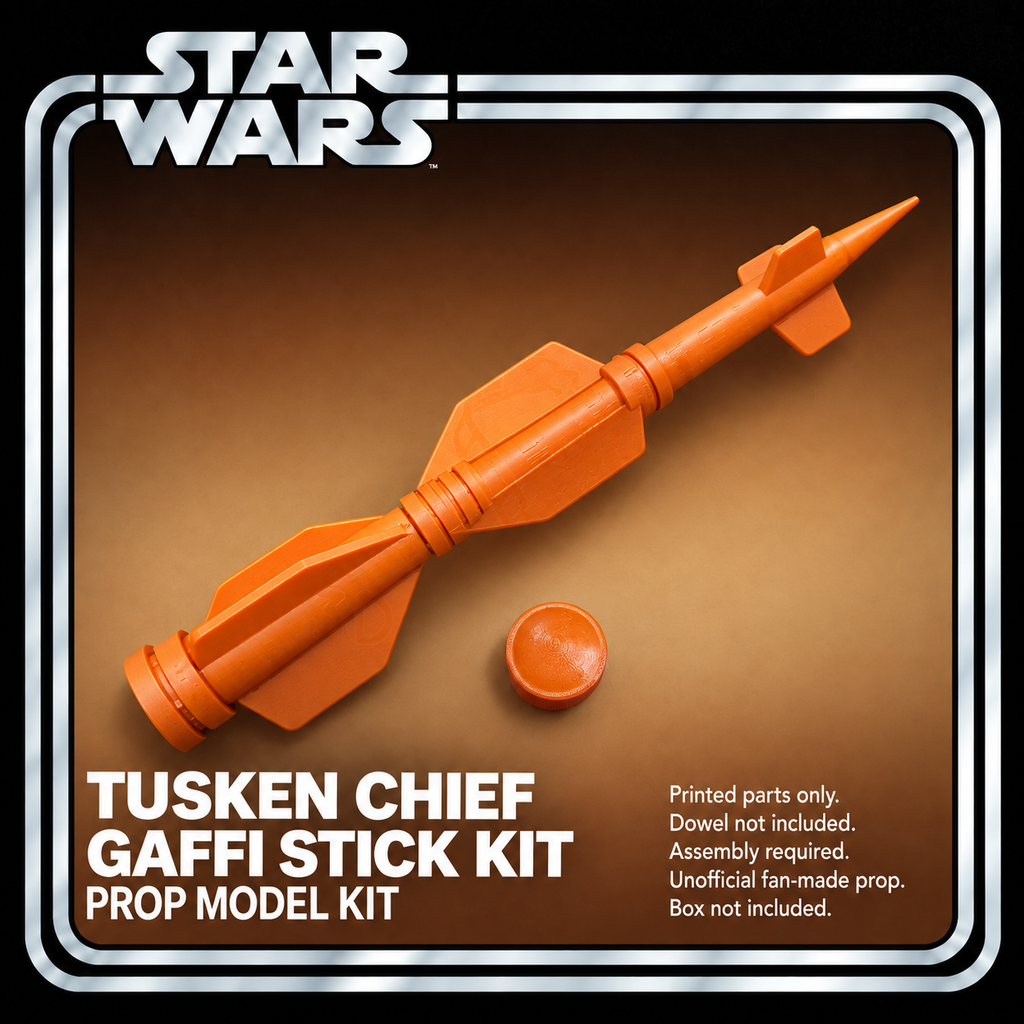 Star Wars Tusken Chief Gaffi Stick 3D Printed Cosplay Kit No Dowel