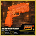 Doom 3 Hero Revolver 3D Printed Non-Functional Cosplay Pistol Prop Kit