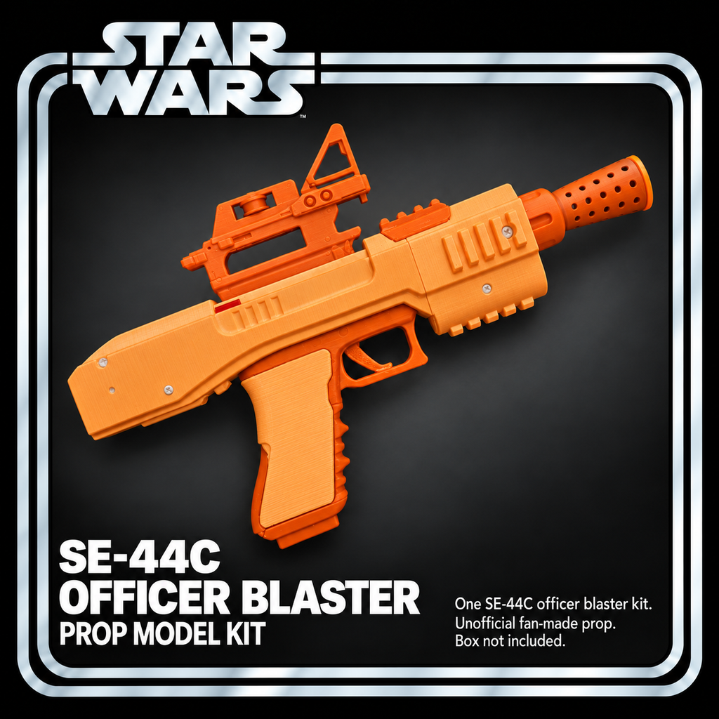 Star Wars SE-44C Officer Blaster 3D Printed Cosplay Pistol Prop Kit
