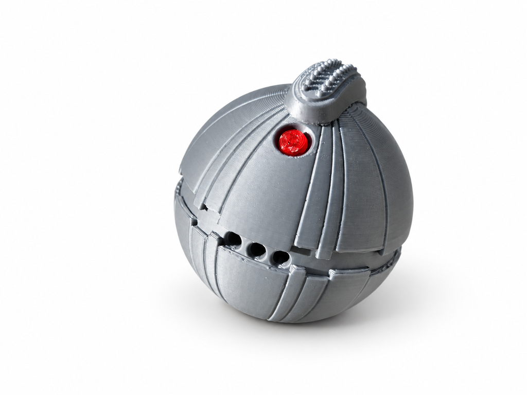 Star Wars Thermal Detonator Silver 3D Printed Inert Cosplay Prop Kit