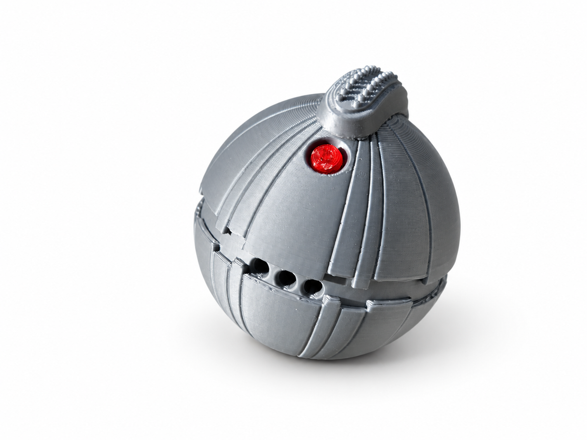 Star Wars Thermal Detonator Silver 3D Printed Inert Cosplay Prop Kit