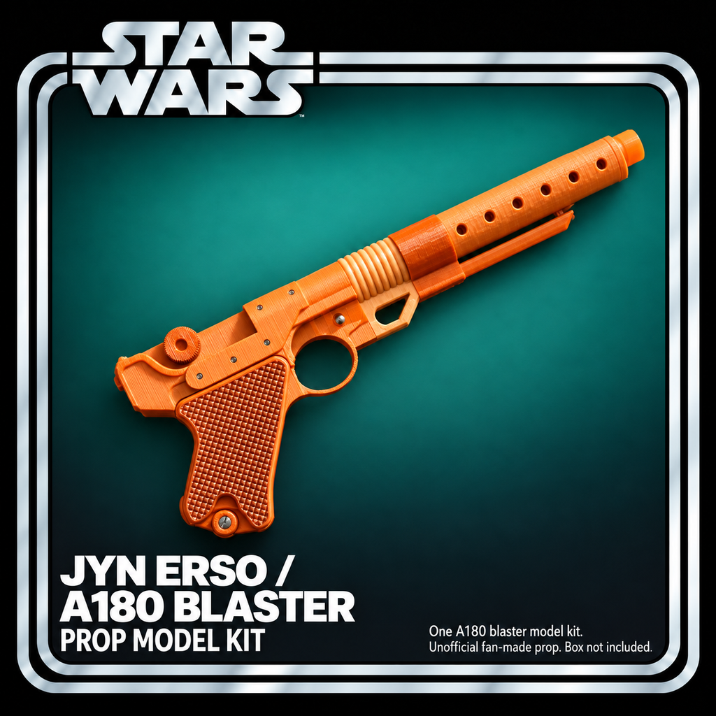 Star Wars Jyn Erso A180 3D Printed Cosplay Blaster Pistol Prop Kit